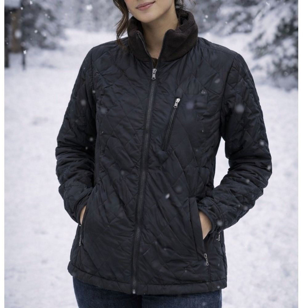 Columbia Vertex Interchange Womens Small Black Core Full Zip‎ Quilted Jacket